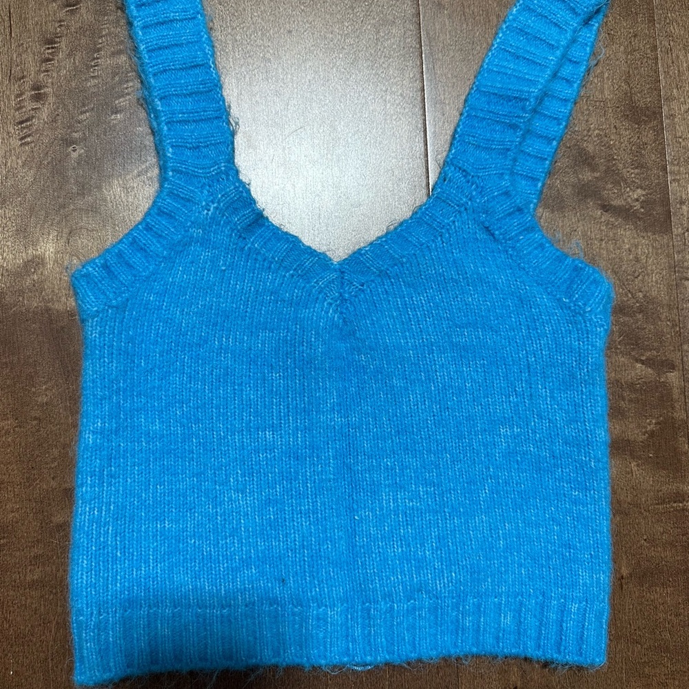 Zara Electric Blue Knit Tank Top